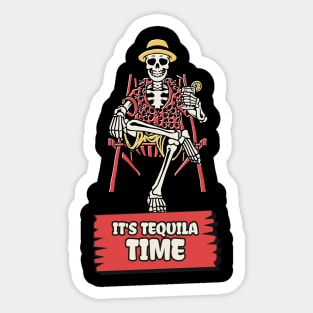 It's Tequila Time Cinco De Mayo Drinking Sticker